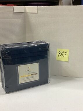 Clara Clark Navy Cal King Sheet Set